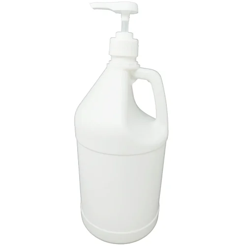 Conveniently dispense liquids with white gallon jug featuring a hand pump