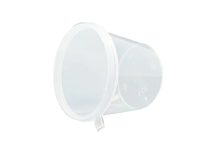 Leak free 1oz portion cups with hinged snap tight lids
