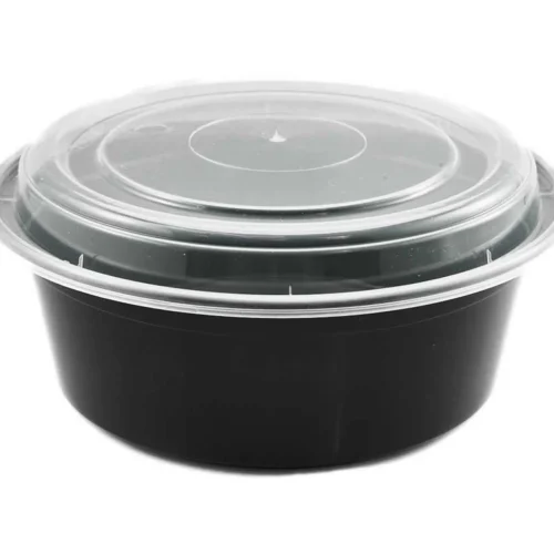24oz round plastic container with lids