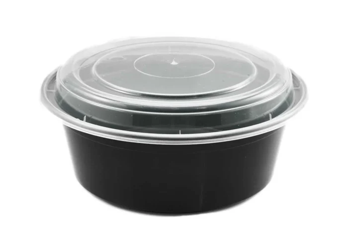 24oz round plastic container with lids