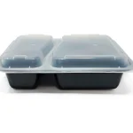 33oz 2-Compartment Food Container with Clear Lid - Pack of 150. Ideal for organized meal storage, this container features two sections and a clear lid, perfect for take-out and catering.