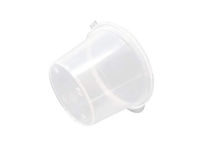 65mm diameter and 35mm height portion cup with hinged lids