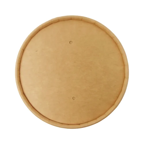 8-16oz brown Kraft paper soup bowl lids, 98mm, in packs of 500