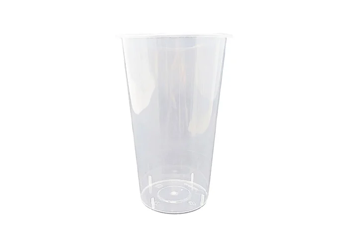 90mm clear plastic cups, perfect for sipping 500ml refreshment in style