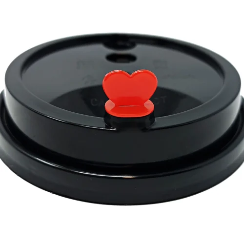 90mm Black Lids with Red Stoppers
