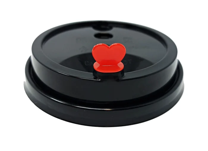 90mm Black Lids with Red Stoppers