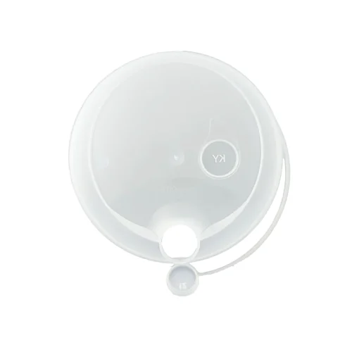 90mm clear recyclable plastic lids with attached stoppers