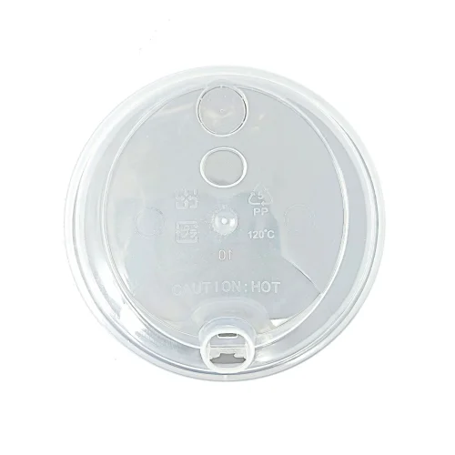 Transparent 90mm lids equipped with stoppers for secure sealing