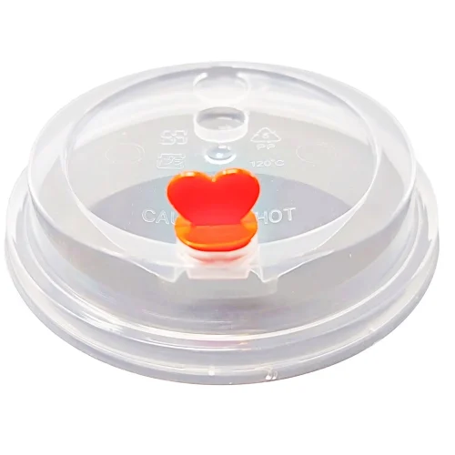 Quality 90mm clear plastic lids with stopper