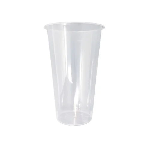Tall plastic clear milk-tea cups with 700ml capacity
