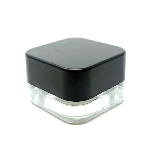 9ml cube glass jars with black lid