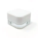 9ml cube glass jars with white lids. Compact and stylish containers for storing small quantities of products.