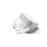 9ml cube glass jars with white lids. Compact and stylish containers for storing small quantities of products.