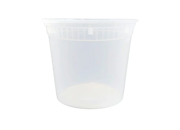 Clear 24oz deli container with clear lid
