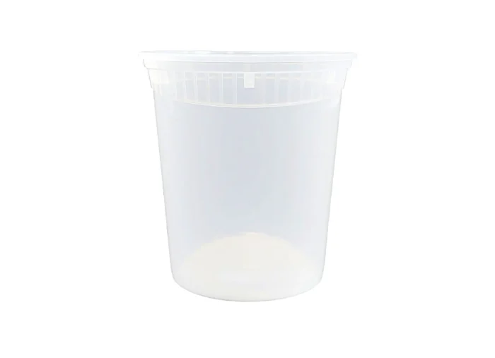 Clear 32oz deli container with clear lid