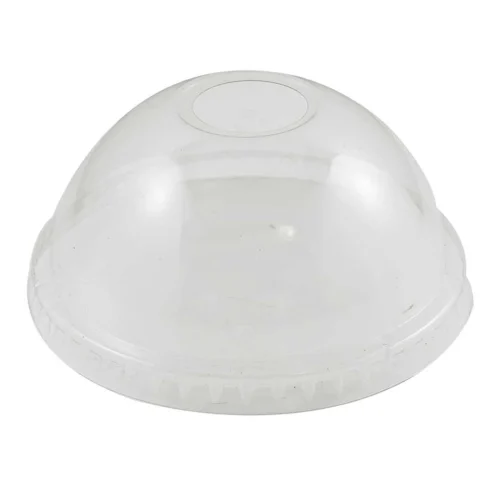Plastic 98mm dome lids designed for cold beverage cups