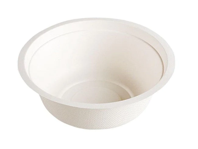 White Biodegradable bowls with 350ml capacity