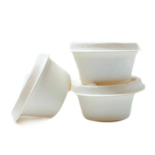 Compostable portion cups 4oz with rigid and leak free design