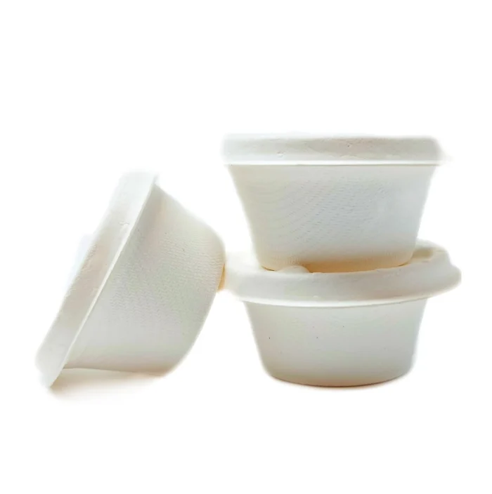 Compostable portion cups 4oz with rigid and leak free design