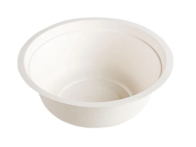 Round bagasse bowls 24oz for eco friendly food servings