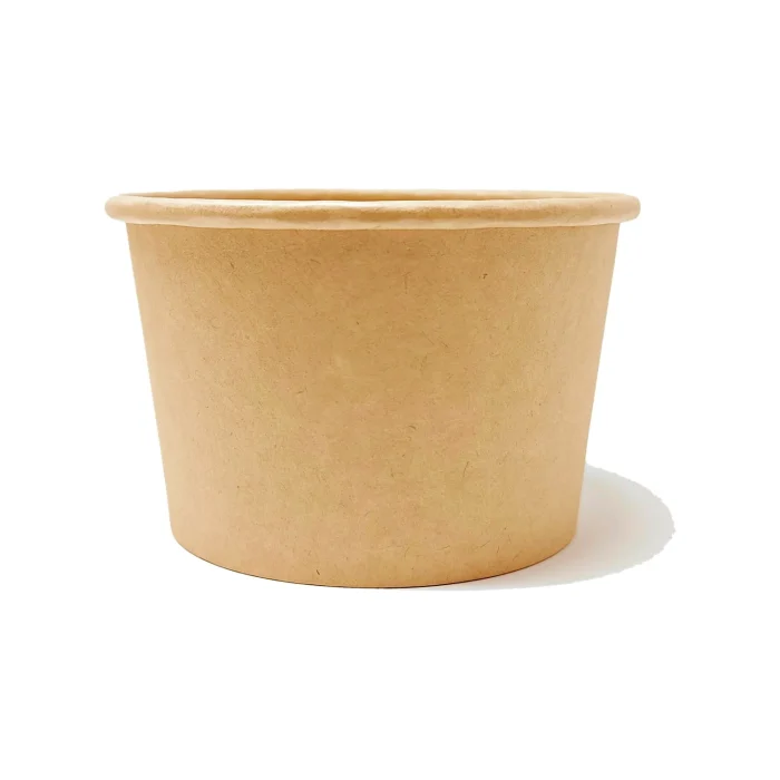 Custom print Kraft soup bowls 4oz with eco-conscious packaging