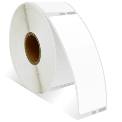 Roll of white shipping labels
