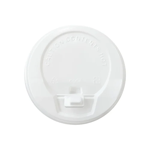 80mm White hot cup tear tab lid for quick opening and secure closure