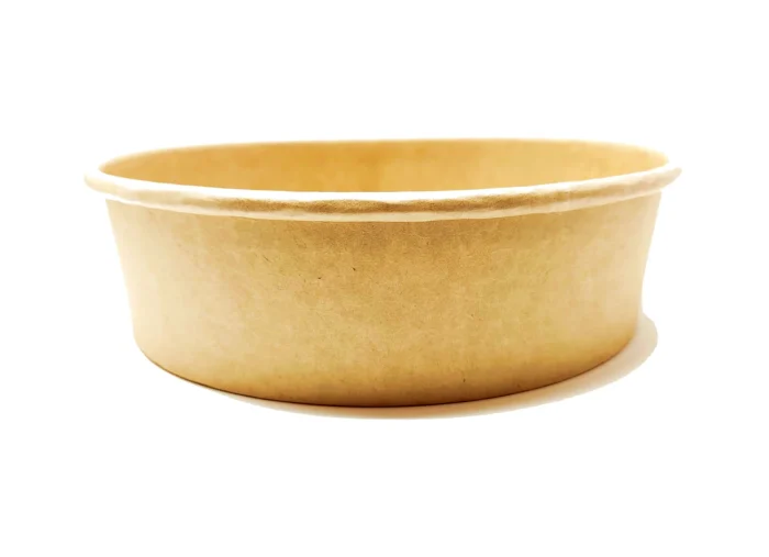 Disposable kraft paper bowls 500ml for serving meals on-the-go or at events
