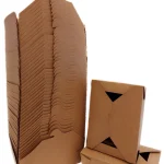 Kraft Containers 69oz with Vented Lids – Durable, eco-friendly containers ideal for take-out, with 200 pieces per pack.