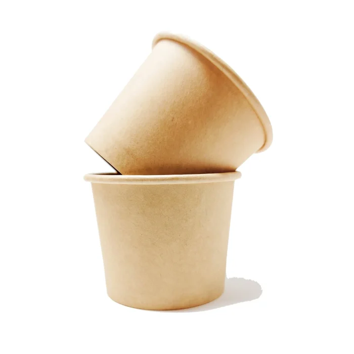 Brown Kraft portion cups 3oz for food serving and takeout needs