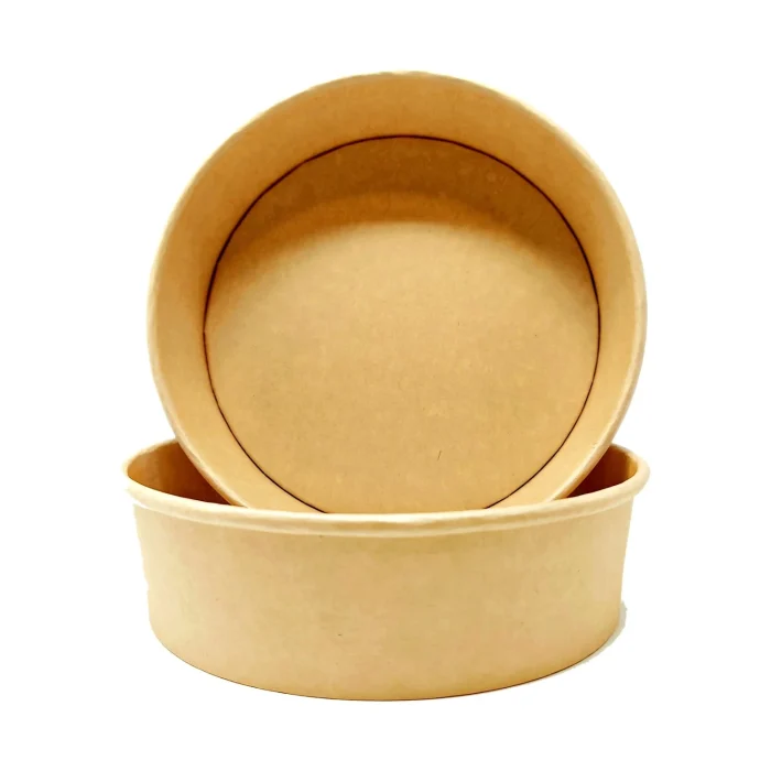 1500ml Kraft salad bowls, eco-friendly and perfect for salads on-the-go