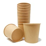 16oz Kraft soup bowls with a sturdy, eco-friendly design. Perfect for serving soups, stews, and sauces, combining durability with sustainability.