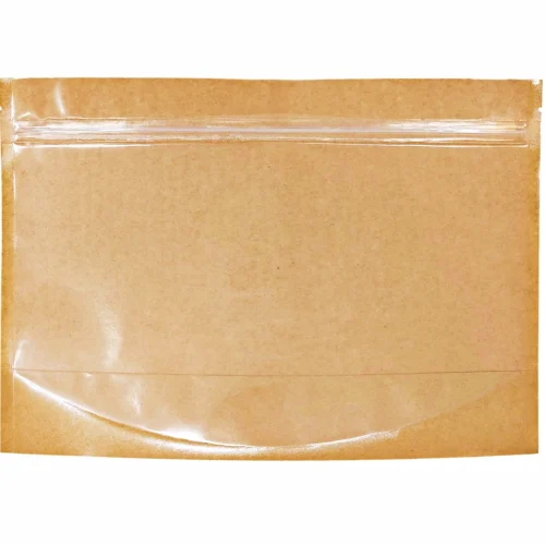 Kraft and clear sided stand up pouches pack of fifty