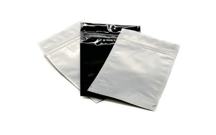 Mylar packaging bag with clear window and resealable design