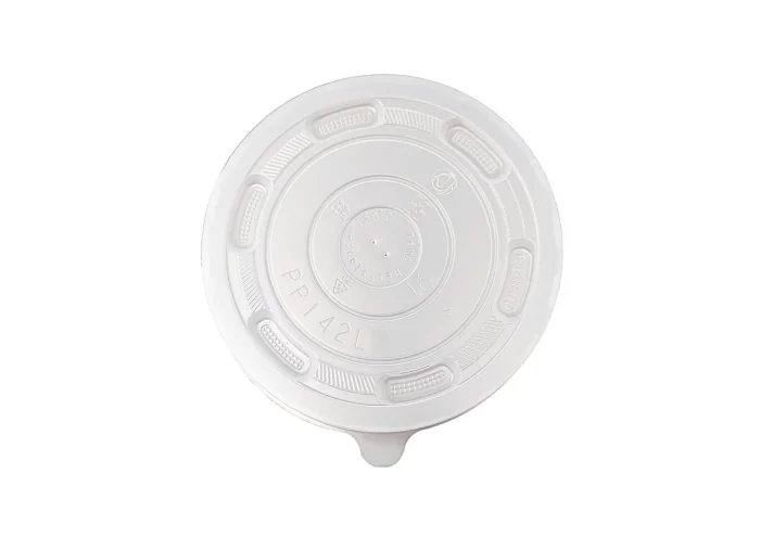 Plastic soup bowl lids D142 with small vent hole to keep food fresh