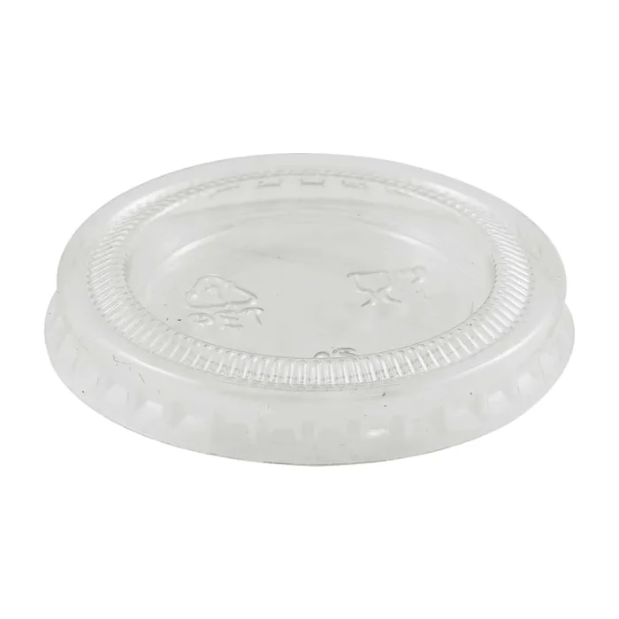 Leak-free plastic lids for medium-sized 1.5oz to 2oz portion cups