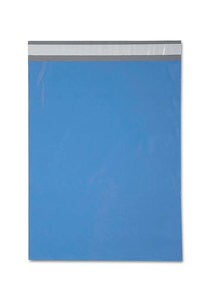 Blue poly mailers for reliable shipping solution