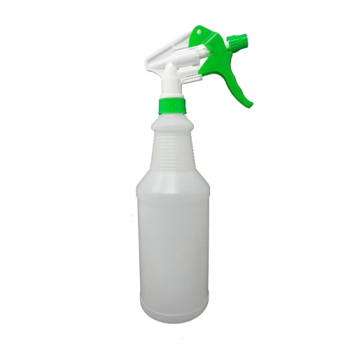 Chemical resistance, heavy duty spray bottle with adjustable nozzle