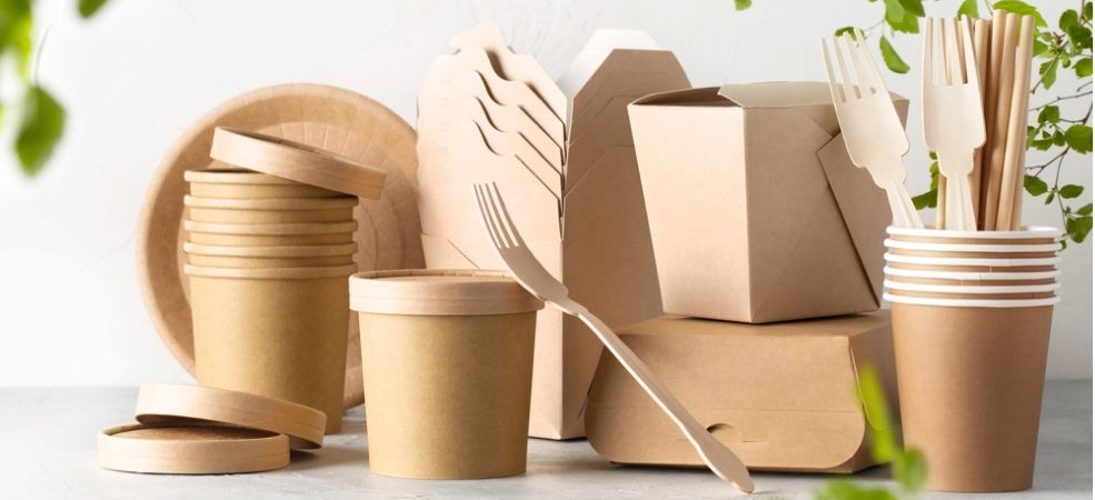 Traditional disposable food containers like styrofoam were phased out since they take decades to decompose and break down into harmful microplastics causing pollution. 