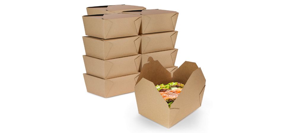 Paper take-out containers are disposable food packaging solutions made from sturdy paperboard designed to hold various meals securely.